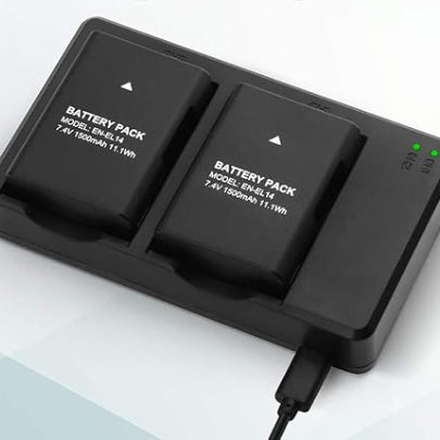 FB Dual USB Charger for Nikon EN-EL14