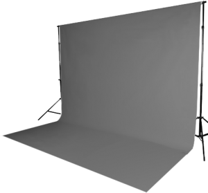 3X6M PVC Vinyl Studio Backdrop Grey with black backing