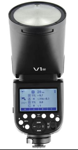 Godox V1 (N) RounGodox V1 (N) Round Head Speedlight for NIKONd Head Speedlight for NIKON