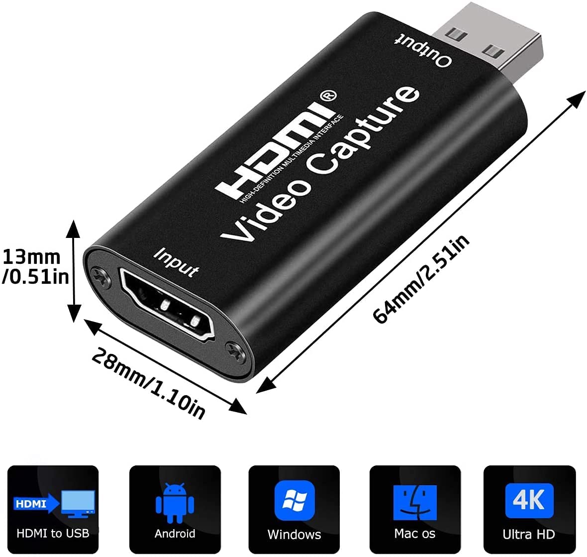 4K HDMI Video Capture Card/Live Streaming card USB 2.0 – S A Camera Land