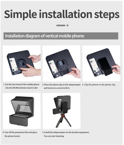 LENSGO TC7 S Teleprompter Fold In 1 Second