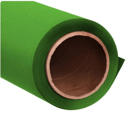 3X6M PVC Vinyl Studio Backdrop Green with black backing and stands