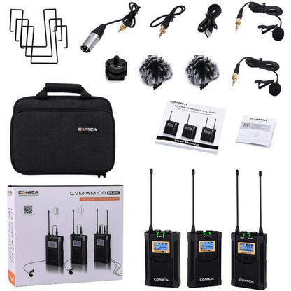 Comica CVM-WM100 PLUS UHF Wireless Microphone System