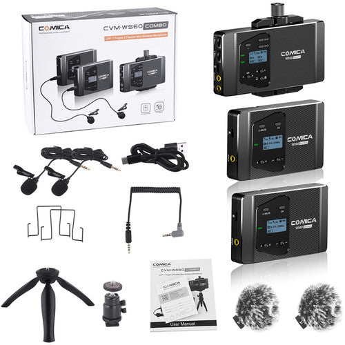 Comica CVM-WM100 PLUS UHF Wireless Microphone System