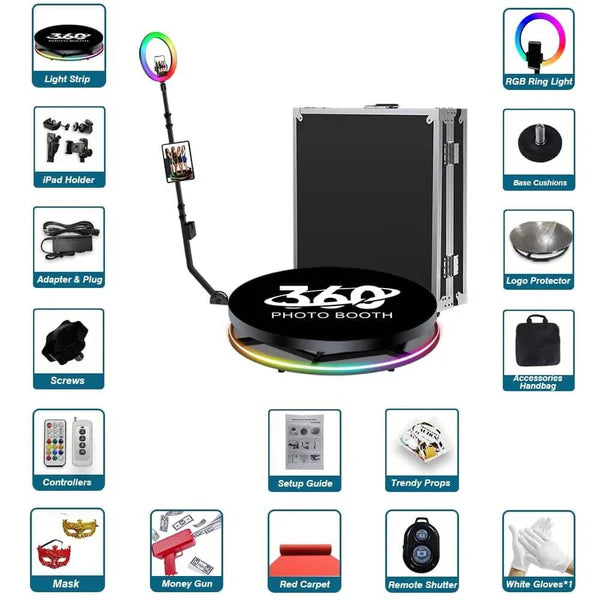 360 Rotating Selfie Photo Booth Machine 80cm