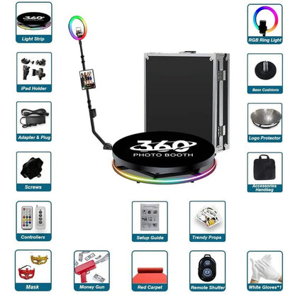 360 Rotating Selfie Photo Booth Machine 80cm