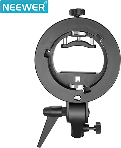 Neewer S-Type Bracket Holder with Bowens Mount for Speedlite Flash Snoot Softbox Beauty dish Reflector Umbrella