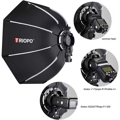 TRIOPO kX-90cm Speedlite Flash Octagon Parabolic Softbox Diffuser