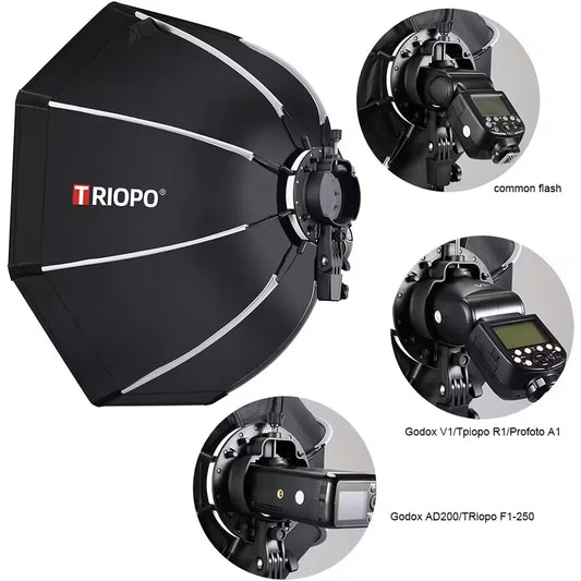 TRIOPO kX-90cm Speedlite Flash Octagon Parabolic Softbox Diffuser