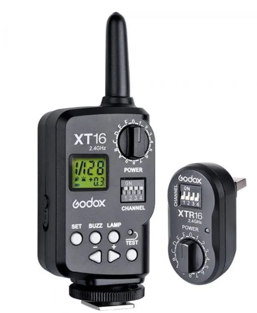 Godox XT-16 Wireless Power-Control Flash Trigger 2.4G (Transmitter and Receiver)