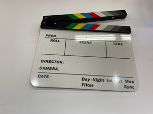 Elvid 9-Section Acrylic Production Slate with Color Clapper Sticks