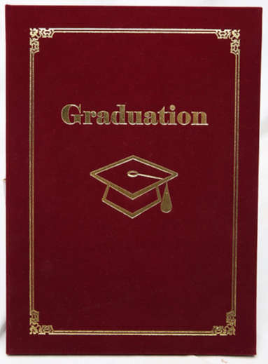 A4 Graduation/Certificate Holder (Velet-Red) )
