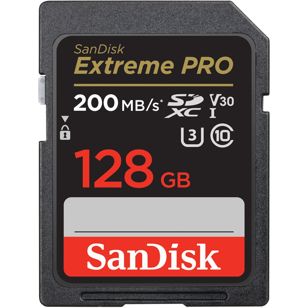 SanDisk 128GB Extreme PRO 200MB/s SDXC Memory Card