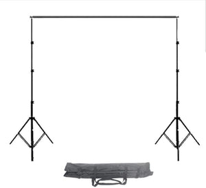 Black studio backdrop 3x6M (Muslin) material with stands