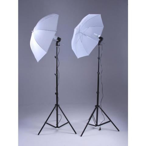 2pcs Spiral 1x 45watt Lights with Translucent Umbrellas