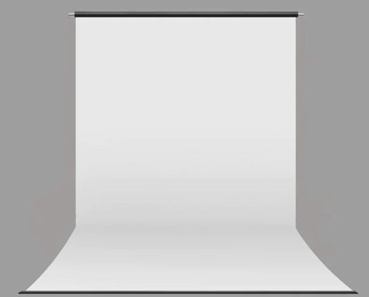 3X6M PVC Vinyl Studio Backdrop | White with black backing