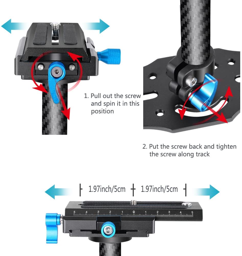 Neewer Carbon Fiber 24 inches/60 Centimeters Handheld Stabilizer