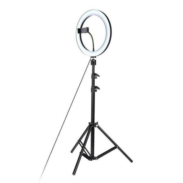 Multiple Mode LED Ring Light On Tripod - 14 Inch