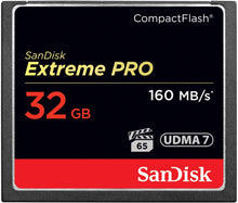 Load image into Gallery viewer, SanDisk Extreme PRO 32GB CompactFlash Memory Card UDMA 7 Speed Up To 160MB/s- SDCFXPS-032G-X46 Capacity:32Gb
