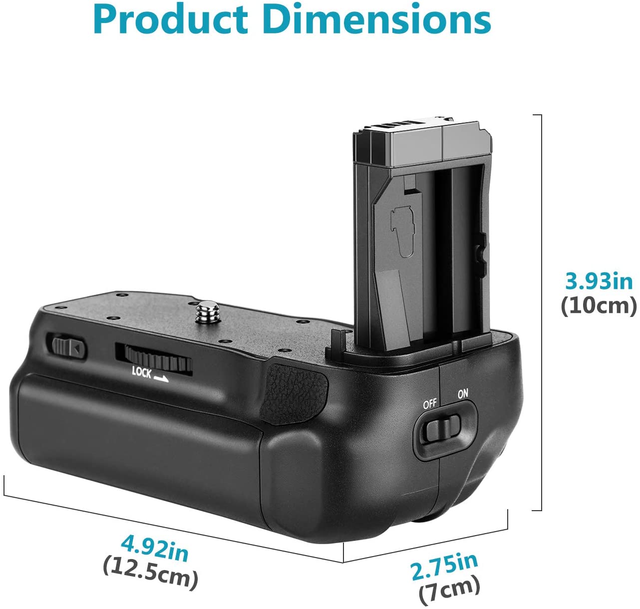 Battery Grip for Canon EOS 800D/Rebel T7i/77D/Kiss X9i/9000D Camera (BG-E17)