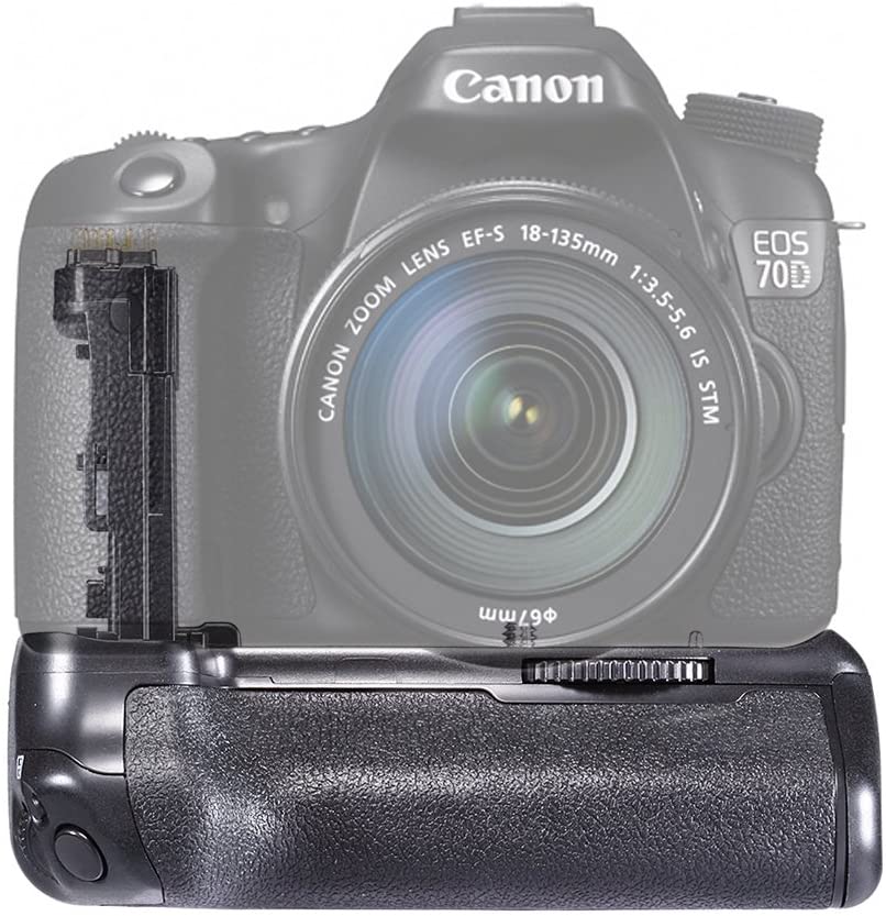 Battery Grip for Canon EOS 70D, 80D and 90D DSLR Camera (BG-E14)