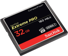 Load image into Gallery viewer, SanDisk Extreme PRO 32GB CompactFlash Memory Card UDMA 7 Speed Up To 160MB/s- SDCFXPS-032G-X46 Capacity:32Gb
