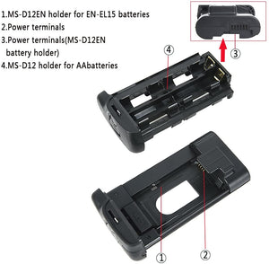 Battery Grip for Nikon D850 Digital SLR Camera as EN-EL15 EN-EL18A (MB-D18)