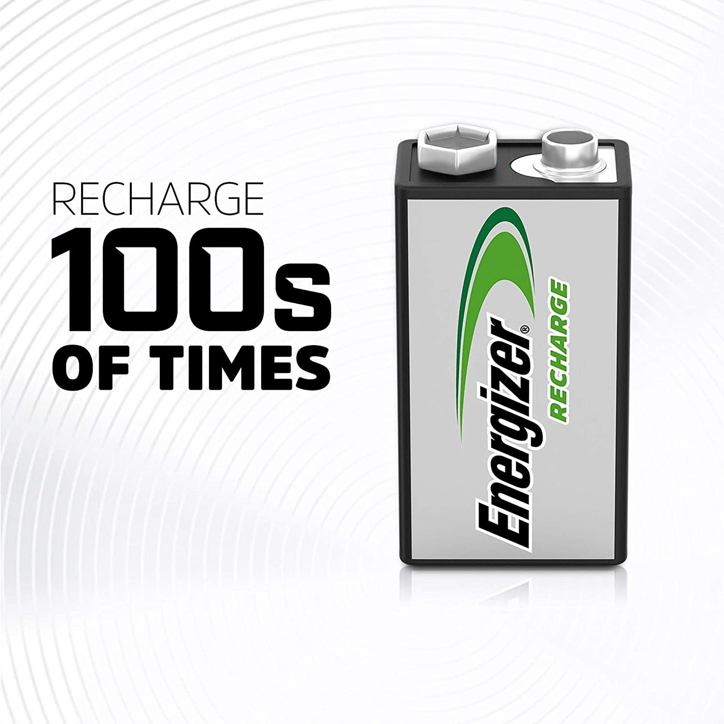 Energizer Rechargeable 9V Battery, NiMH, 175 mAh