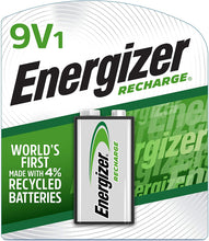 Load image into Gallery viewer, Energizer Rechargeable 9V Battery, NiMH, 175 mAh
