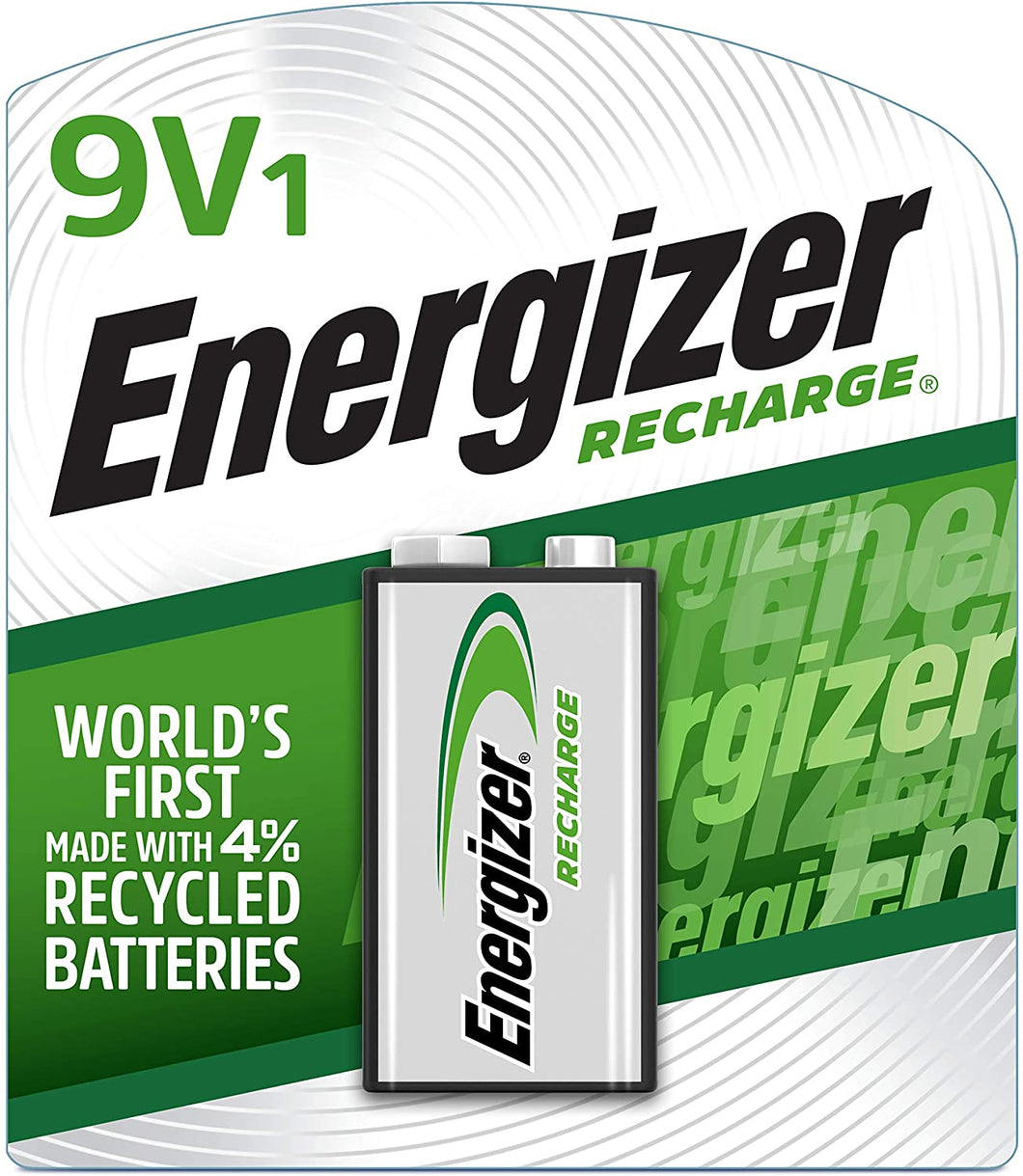 Energizer Rechargeable 9V Battery, NiMH, 175 mAh