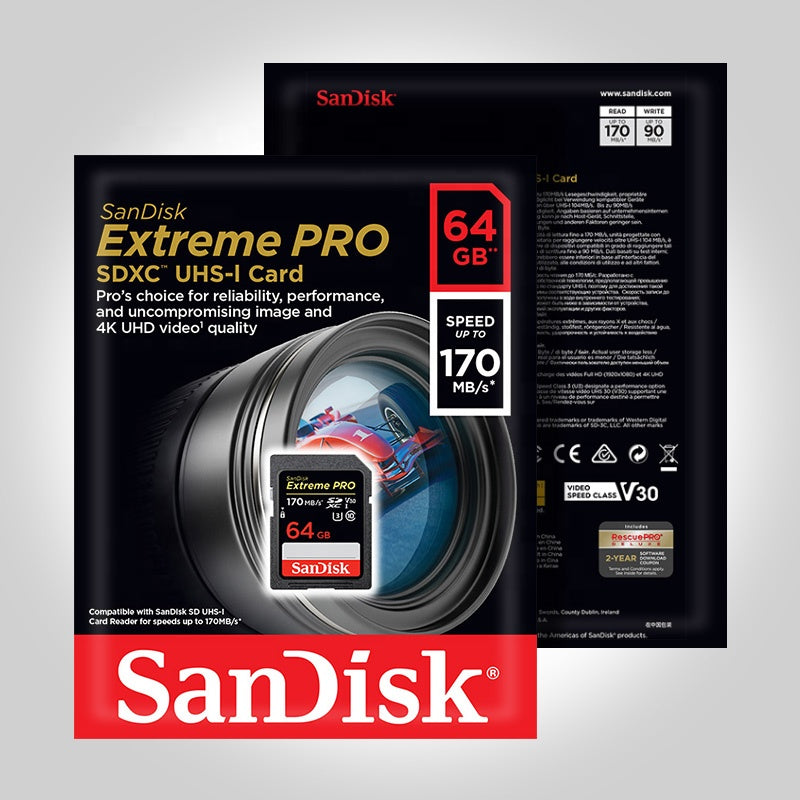 SanDisk Memory Card Extreme Pro SDHC/SDXC SD Card 64GB