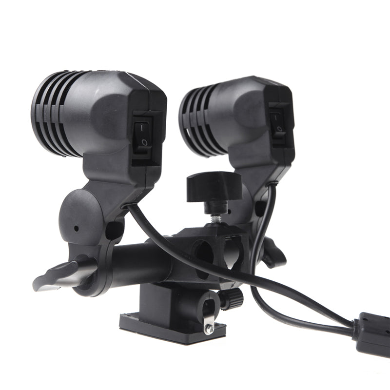 E27 220V 110V Dual Double Twin Lamp Holder Light Socket Photography For Umbrella Studio Lighting