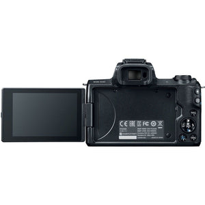 Canon EOS M50 24.1MP Mirrorless Camera with 15-45mm IS STM Lens - Black