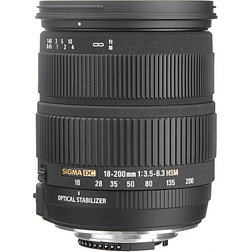 Used: Sigma 18-200mm f/3.5-6.3 DC OS HSM Lens for Nikon Digital SLR