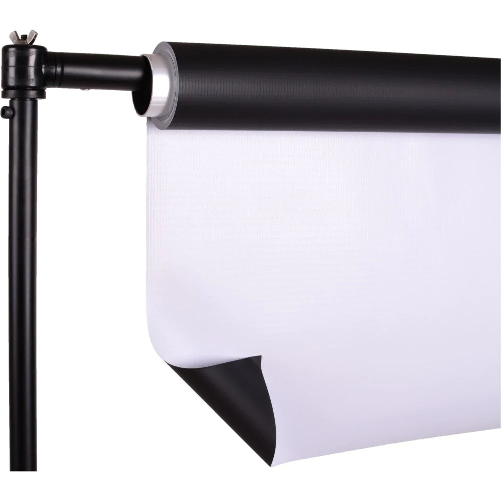 3X6M PVC Vinyl Studio Backdrop White & black with stands