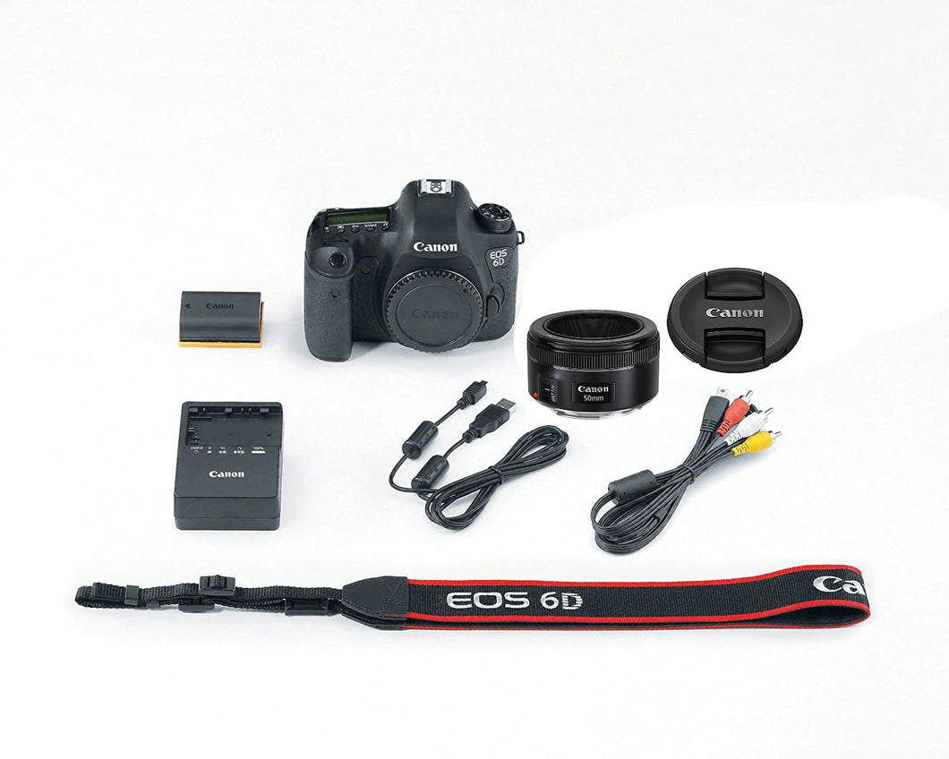 Canon EOS 6D 20.2 MP with 50mm f1:8 Lens