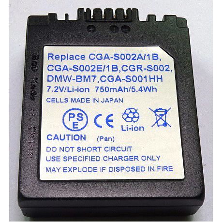 GPB battery pack replacement for Panasonic CGA-S002