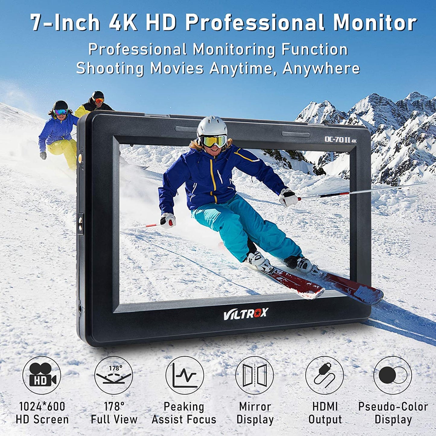 VILTROX DC-70 II 4K HDMI Field Monitor 7 INCH TFT LCD