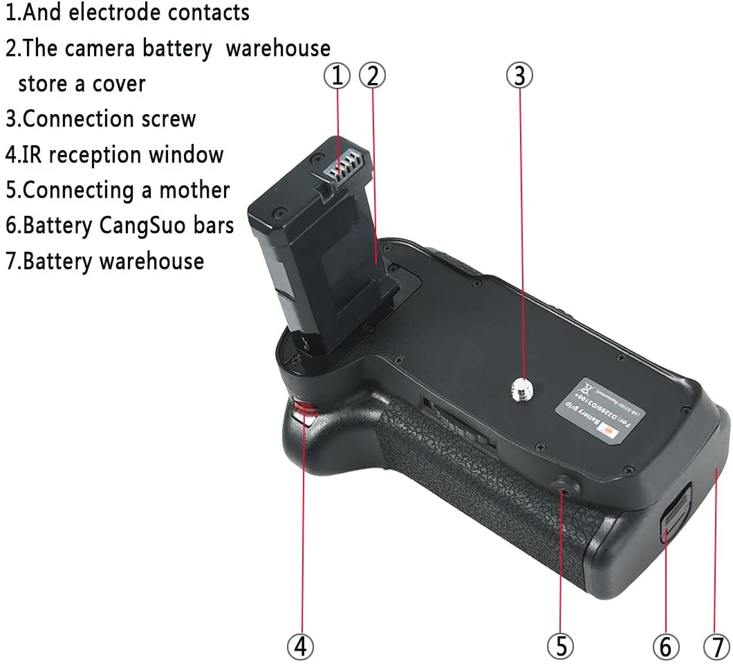 Battery Grip for Nikon D3100/D3200/D3300/D5300 SLR Digital Camera with remote control