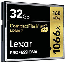 Load image into Gallery viewer, Lexar CF 32GB 1066 x 32GB CompactFlash memory card
