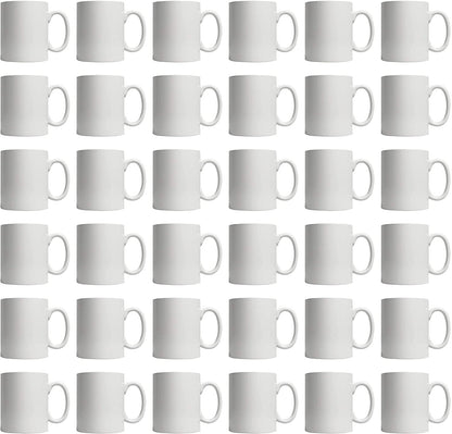 11oz White Ceramic Sublimation Coffee Mug Blank White , Case of 36
