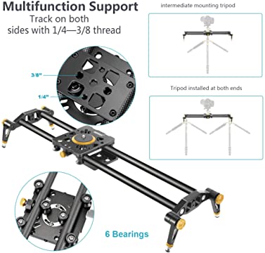 Carbon Fiber Camera Track Slider Video Stabilizer (80cm)