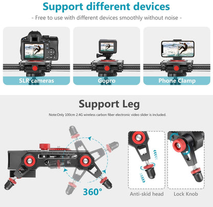 100CM Motorized Camera Slider with Remote control