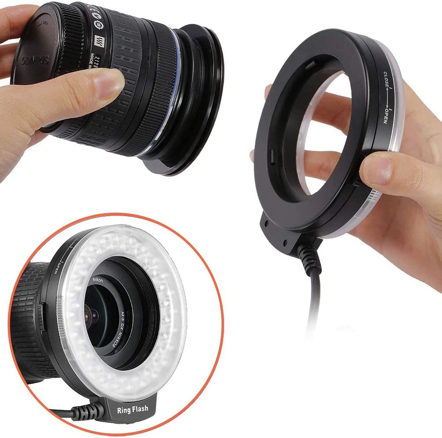 Digital Nc 48 Macro LED Ring Light & Ring Flash with LCD