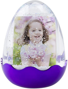 Snow Globe with LED Light & music  (Purple) Easter egg shaped