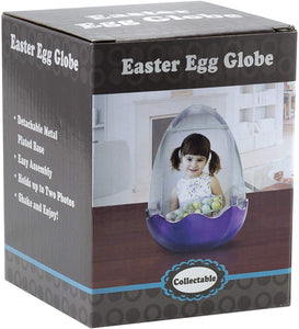 Snow Globe with LED Light & music  (Purple) Easter egg shaped